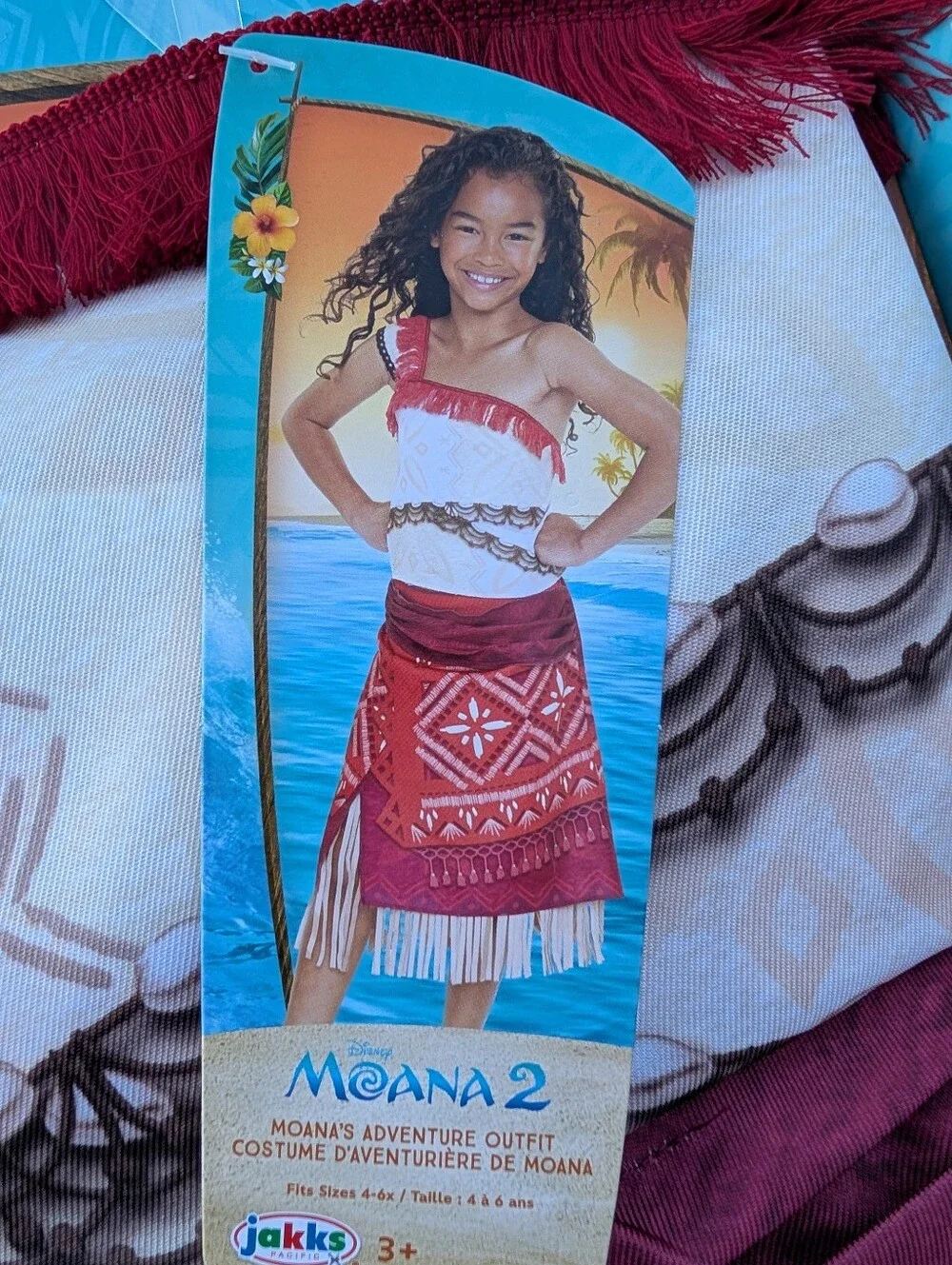 New Disney Moana 2 Adventure Outfit Costume for Girls 4-6x Halloween Costume